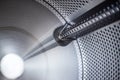 Close up photo of inside washing machine drum Royalty Free Stock Photo