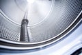 Close up photo of inside washing machine drum Royalty Free Stock Photo