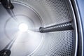 Close up photo of inside washing machine drum Royalty Free Stock Photo