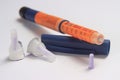 Close Up Photo, Insulin Pen at White Background Royalty Free Stock Photo