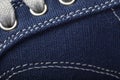 Close-up photo of jeans Sneakers texture background