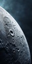 Hyper-realistic Nasa Image Of Moon On Dark Background