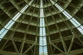 Close-up photo of metal support beams.Abstract architecture background in hi-tech style.Geometric background with