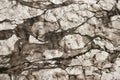 Close-up photo of natural white and black antique stone wall Royalty Free Stock Photo