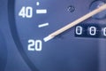 Close-up photo of old car odometr Royalty Free Stock Photo