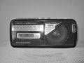 A close up photo of an old radio A radio that is many years old is of great archaeological value. black and white picture