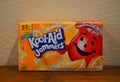 Close up photo of an Orange Kool-Aid Jammers box