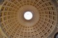 Close-up photo of the pantheon dome from the inside Royalty Free Stock Photo