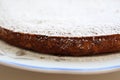 Close-up photo of a piece of sponge cake