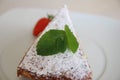 Close-up photo of a piece of sponge cake