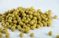 Close up photo. Pile of marinated green olives Royalty Free Stock Photo