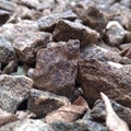 A close-up photo pile of a rock