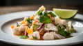 A Plate of Ceviche from Peruvian Cousine