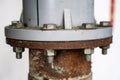 Rusty Flanged Pipe Connection Detail