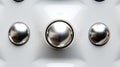 Close-up Rivet Button High Contrast Metal Buttons With White Background