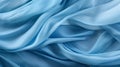 Organic And Flowing Blue Silk Fabric: A Dreamy Close-up