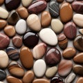 Chromatic Variations: Photorealistic Marble Pebble Stones In Brown