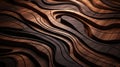 Close Up of Wooden Surface With Wavy Lines Royalty Free Stock Photo