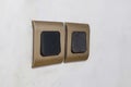 This close-up photo shows a double light switch Royalty Free Stock Photo