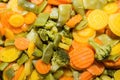 Close up photo of sliced stewed vegetables.