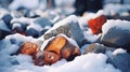 Godly Realistic Close Up Of Snow With Vivid Contrast And Elegant Colors