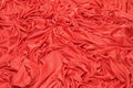 A close up photo taken on a bright red velvet cloth for decoration