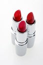 A close up photo of three lipsticks Royalty Free Stock Photo