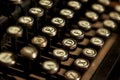 Close up photo of vintage typewriter keys Royalty Free Stock Photo