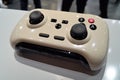Cream-Colored Modern Wireless Gamepad Controller for Gaming, Close-up Studio Shot Royalty Free Stock Photo