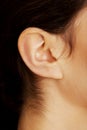 Young woman`s ear Royalty Free Stock Photo
