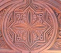 Armenian ornament on wooden door