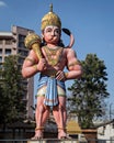 Close up , image of Hindu god Lord Hanuman Statue, Chinchwad, Pune.