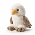 Big Brother Stuffed Eagle - 4 Piece Animal Set In White With White Eyes