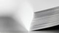 Close up view of stacked paper pages with soft lighting Royalty Free Stock Photo