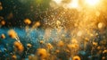 Airborne Allergens: Pollen Particles Causing Allergy Symptoms Royalty Free Stock Photo