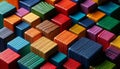 A close-up photography of colorful wooden blocks Royalty Free Stock Photo