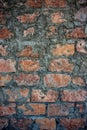 Close-up photography of a red bricks wall. Royalty Free Stock Photo