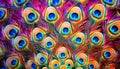 Close up photography of vibrant peacock feathers for stunning background visuals