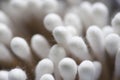 Close up photos of medical cotton swabs showing details of cotton Royalty Free Stock Photo