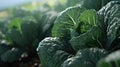 close up photoshooting showing collard greens