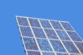 Close up photovoltaic solar panel over blue sky Royalty Free Stock Photo