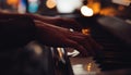 Close-Up of PianistÃ¢â¬â¢s Hands Playing Soft Melodies Royalty Free Stock Photo