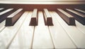 Close up piano keyboard Royalty Free Stock Photo