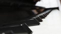 Close-up piano keyboard with selective focus. 3d rendering Royalty Free Stock Photo