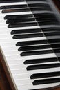 Close-up of piano keyboards Royalty Free Stock Photo