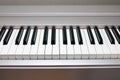 Close-up of piano keys. close frontal view. Royalty Free Stock Photo