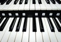 Close up of piano keys