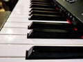 Close up of piano tuts key Royalty Free Stock Photo