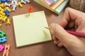 Close up piceture of note paper Royalty Free Stock Photo