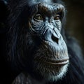 a close up picture of an adult gorilla looking intently into the camera